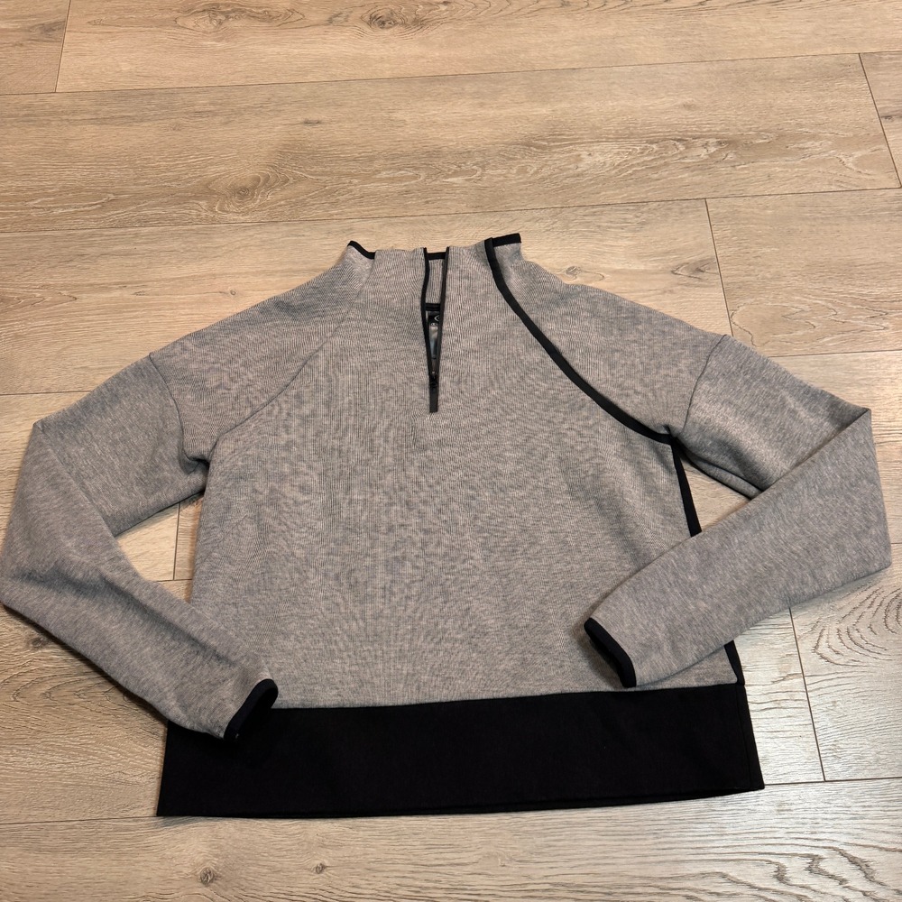 Champion C9 Athleisure Top Small S Mock Neck Half Zip Gray Sweatshirt